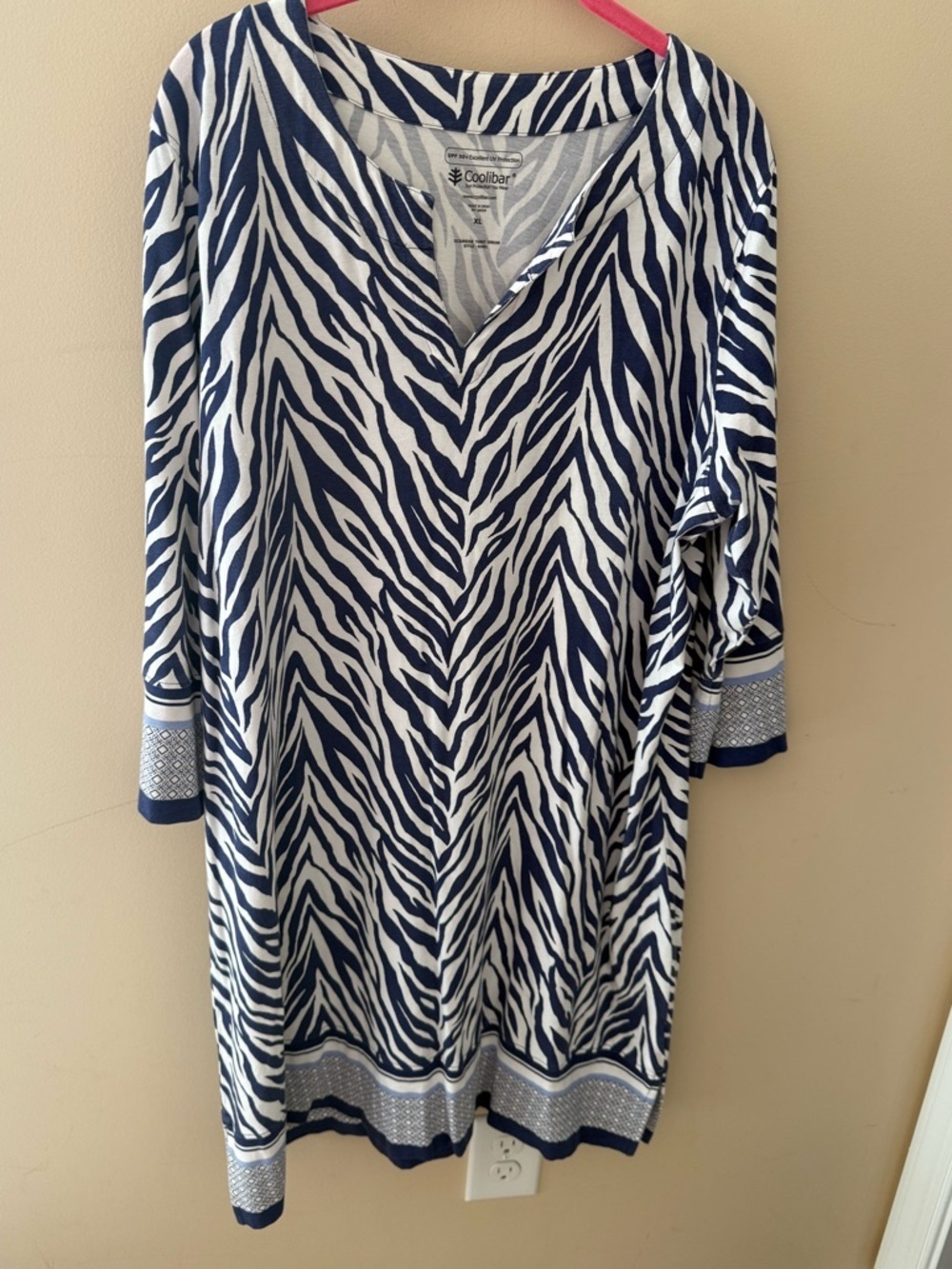 Coolibar Tunic Dress UPF +50 Sun Protection Lightweight  Blue size XL
